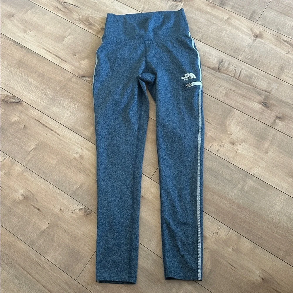 The North Face FlashDry Kids Blue Leggings Girls Sz M 10-12
